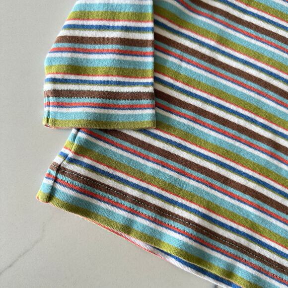 Tea Collection Green Stripe Hoodie - Size 6-12 Months - Picture 2 of 5